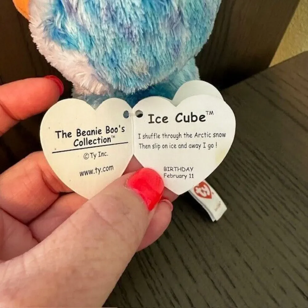Ty Beanie Boos Ice Cube Blue Penguin 6